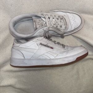Reebok Mens Tennis Casual Shoe Size US7/UK6 EUC White w/Tan